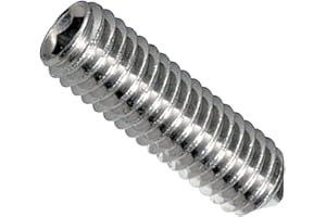 PLASTIK2 Grani in Acciaio Inox A2 DIN 913 | Viti Senza Testa Esagono Grano con cava esagonale ed estremità con punta conica | Set 10 Pezzi in Diverse Misure | Antiruggine (M4X8)