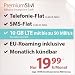 Produktbild PremiumSIM LTE 10000 [SIM, Micro-SIM und Nano-SIM] monatlich kündbar (10 GB LTE mit max. 50 MBit/s + Datenautomatik abwählbar, Telefonie-Flat und SMS-Flat, EU-Roaming inklusive, 19,99 Euro/Monat)