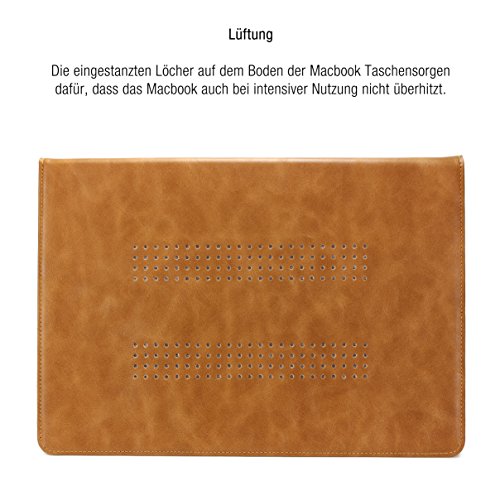Original Urcover® Jison Mac-Book Tasche für Ihr 15 Zoll Macbook Pro Retina Etui Schutz Hülle Tasche Aktentasche Case Cover Sleeve[DEUTSCHER FACHHANDEL] braun - 2