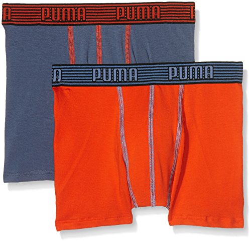 Puma Jungen Elastic Striped Basic Boxer 2p Unterhose