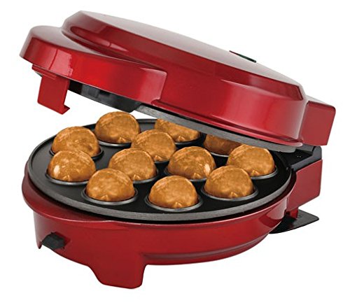 3in1 Donut Muffin und Popcake-Maker metallic-rot 3 auswechselbare Backplatten - 3