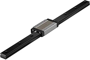 Veekaft Black Coating MGR Rail MGR15 Miniature Linear Guide 550 mm with MGN15H Slide, Suitable for 3D Printers, CNC (550 mm, MGN15H, 1)