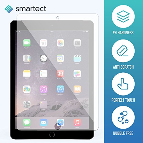 smartect® Panzerglas Displayschutzfolie für Apple iPad Pro 9.7 (2017) / Pro 9.7 / Air / Air 2 aus gehärtetem Tempered Glass • Gorilla Glass mit Härtegrad 9h • 0,33mm Ultra-Dünn • Abgerundete Kanten (2.5D) • Anti Fingerabdruck