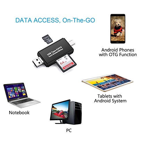 Vanja Lecteur de Cartes SD Micro SD  USB Type C Micro USB OTG et Lecteur de Carte m  moire USB 2 0 pour SDXC  SDHC  SD  MMC  RS-MMC  Micro SDXC  Micro SD  Carte Micro SDHC et UHS-I