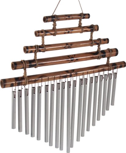 Aluminium Klangspiel mit Bambus / Klang und Windspiele
