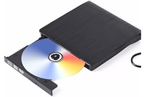 bestyks Slim External USB 3.0 DVD RW CD Writer Drive Burner Reader Player, Player Burner Writer Reader Rewriter, Optical Disc Drive, for Laptop PC Compatible, Support Windows 7/8/10/XP/Vista/Mac OS