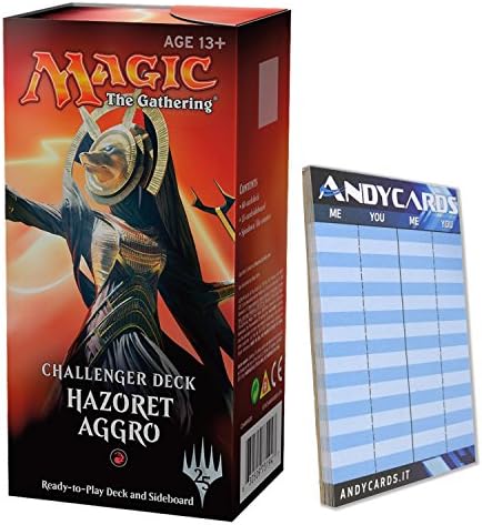 Andycards Challenger Deck: HAZORET AGGRO in ENGLISH - Red - MTG Magic The Gathering Scorepad