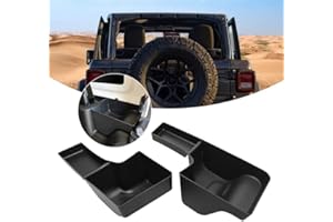 CKPEOR Organisateur de Plateau de Stockage de Coffre, boîte latérale arrière de Cargaison pour Jeep Wrangler JL JLU 2018-2021 2/4-Door, bac de Stockage de puits de Roue