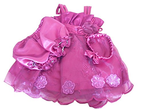 Baby Girls Dress Party Outfit Bloomers & Headband 3 Piece set Red (12-18 months)