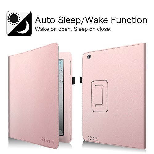Fintie iPad 2 / 3 / 4 Hülle Case – Folio Slim Fit Kunstleder Schutzhülle Cover Tasche Etui mit Auto Schlaf / Wach Funktion für Apple iPad 2 / iPad 3 / iPad 4, Roségold - 2