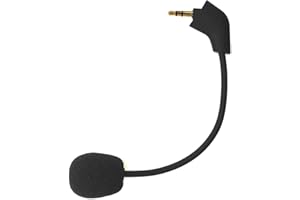 sciuU Micrófono Boom Mic compatible con Kingston HyperX Cloud, Cloud X, Cloud II Cascos de Gaming, para PS4 XBox Nintendo Switch Computer PC, Conector de Cancelación de Ruido de 3,5 mm, Negro
