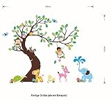 HALLOBO® Wandtattoo XXXL Eulenbaum Baum Eulen Eule Vogel Wald Tier Wandaufkleber Wandsticker Kinderzimmer Kinder baby - 5