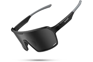 Lamicall sportowe okulary rowerowe dla mężczyzn i kobiet - [Metale pamięci]sportowe z ochroną UV400, ramka TR90 o wadze 29 g i regulowalnymi podnóżkami, idealne dla biegania/jazdy/turystyka/nartywanie