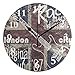 Produktbild dfegyfr Vintage Violine Rose Blume Non Ticking Silent Rhombus Wanduhr dekorativ, batteriebetrieben analog ruhig runde Wanduhr,