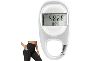通用 Tyuodna 3D Digital Pedometer, Easy Pedometer for Walking with Carabiner Clip, Track Steps and Miles/Km Calories Burned & Activity Time 7 Days Memory for Men, Women & Kids