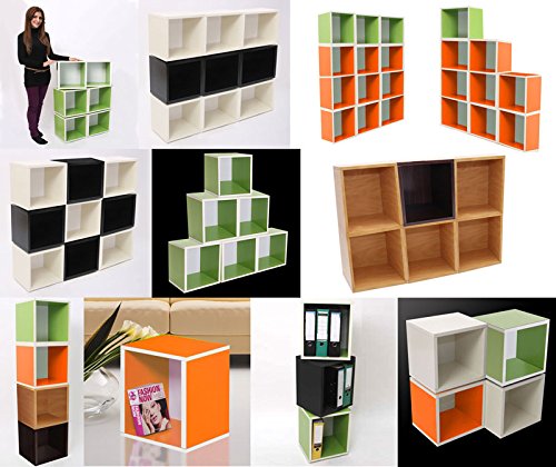 Modul-Würfelregal Standregal M73, 33x34x29 cm ~ weiß - 3