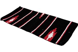 REITSPORT AMESBICHLER Amka western pad black, pony saddle Navajo blanket 26 x 26 inches, 66 cm x 66 cm, western saddle pad for pony saddles, saddle Blanket
