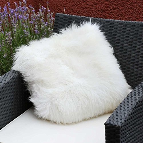 Lammfell Kissen Merino naturweiß (01) - 4