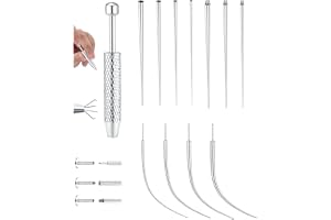 Chriscoco 14G 18G 20G piercingkit piercing avsmalnande kulgreppare verktyg för att byta smycken, rostfritt stål, platt ry