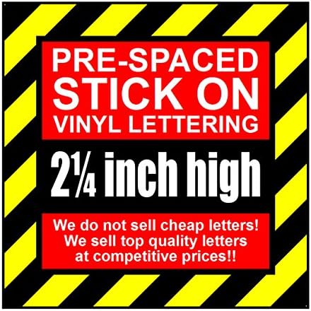 10 Characters 2.25 inch 57mm high pre-spaced stick on vinyl letters &amp; numbers(GOLD (Satin finish))