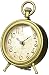 Produktbild NIKKY HOME Tischuhr mit Griff-Quarz-analoge Taschenuhr Vintage Design Schreibtisch und Regal für Wohnzimmer Badezimmer Dekoration Metall beunruhigte Gold