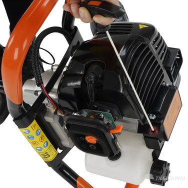 TIMBERPRO Erdlochbohrer inkl. 3 Bohraufsätzen 100/150/200 mm - 5