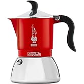 Bialetti Fiammetta Induction Coffee Maker, 2 Cups (100 ml), Suitable for All Hobs, Elegant Design, Red