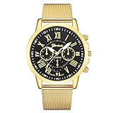 Damen Uhren YEARNLY Sport Chronographen Edelstahl Mesh Armbanduhr Mann Luxus Mode Leuchtende Analoge Datum Uhr