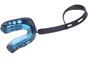 Protège-dents de sport avec sangle pour la boxe Basketball Rugby Taekwondo, Football, Kickboxing(Bleu)