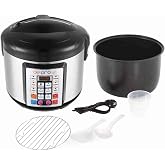 Be Pro Chef Robot Kitchen Programmable Pot 5L Multifunction 900W Timer 24H Recipe Non-stick Black Steel Automatic Cooking Saf