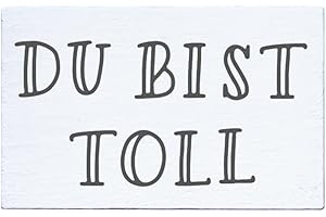 ‎MAY AND BERRY May and Berry Holzstempel - Du bist toll, 35x55mm, Weiß