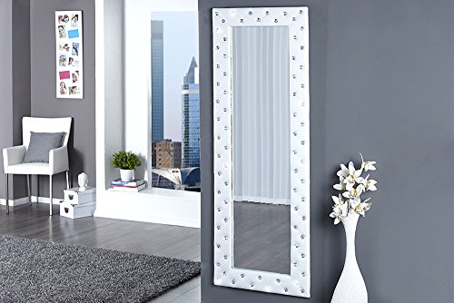 Pompöser Spiegel BOUTIQUE 170×60 weiss mit Strassknöpfen - 2