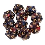 MagiDeal 10Stk. Vintage Acryl 20-Seitig D20 Würfel , 16 mm...