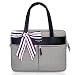 Produktbild Laptop-Tasche, Damen, modisch, Laptop-Tasche für die Arbeit, mit RFID-Blocker Ultrathin Nylon-Tasche Schultertasche Messenger Bag für 15 Zoll MacBook Ultrabook, für Damen, Schwarz grau grau