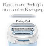 Braun Silk-épil Elektrischer Damenrasierer LS 5160, mit 3 Aufsätzen, blau