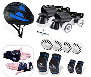 Jaspo Players Delite Hydra Senior Skates Combo (Skates+Helmet+Knee+Elbow+Wrist+Wheel+Bag) Suitable for Age 6 to 14 Years