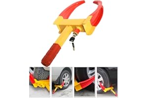 TRAFAGALA Trailer Lock Parking Claw Immobiliser Wheel Clamp Tyre Claw Parking Claw Anti-Theft Device for Wheel Clamps, Universal, Adjustable for Cars, Caravans, Trailers, PVC Protection, Anti-Drill Lock