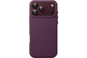 JETech Magnetiskt Silikonskal för iPhone 18 Pro, Mörkt Körsbär