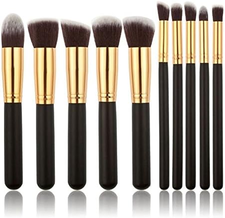 Elephant Xu® Professional 10PCS Black and Gold Makeup Brushes Set Eyeshadow Brush