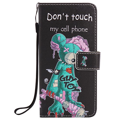 Feeltech iPhone 6 Plus/6s Plus Hülle PU-Leder und Brieftasche Bunte Muster Fall mit Magnetverschluss, Hybrid-Kickstand mit Stand-Funktion, schlagen Sie schützende weiche TPU Stoßstangenabdeckung und Kreditkartenhalter für iPhone 6 Plus/6s Plus Handgelenk Bügel-Buch-Art-Geldbeutel-Tasche mit 2 In 1 Berühren Sie Stift – Grüne Maus - 3