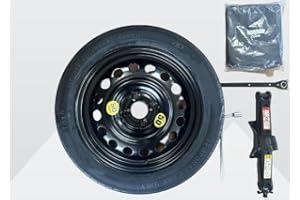 D'ANGELO 1988 Kit Ruotino di Scorta 16" Compatibile con FIAT 600 (da 2023), Jeep Avenger con Cric Chiave e Sacca 125/85R16