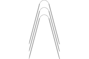 Focenat Rundstricknadeln Set, 3 Stück 23 cm Lang 2-5mm Silber Socken Stricknadeln Edelstahl Rundstricknadel, Flexible Gerade Sockenstricknadeln Metall Stricknadel für Pullover schals Hut Ärmel (3mm)