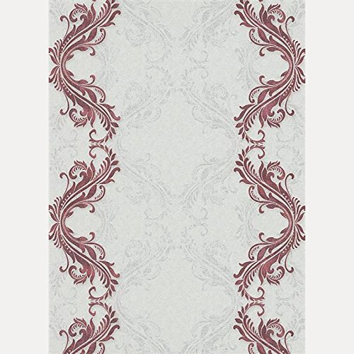 Erismann Vliestapete Eterna Tapete 5799-06 579906 Barock Streifen hellgrau rot