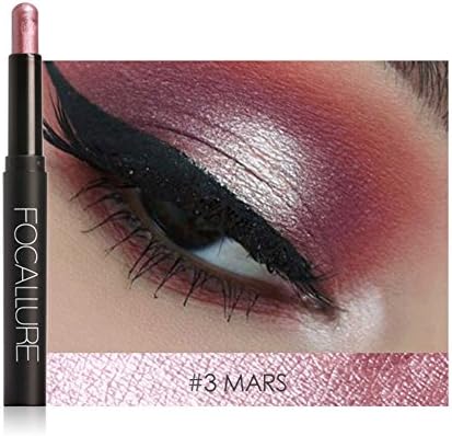 Eyeshadow Pencil, Greencolourful Pearl-luster Shimmer White Eyeshadow Stick Eyelid Pencil Waterproof Eyeshadow, 03#