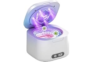 MRS. MEYER'S Ultrasonic Retainer Cleaner Machine, 49kHz Ultrasonic Cleaner for Dentures, Retainer, Mouth Guard, Aligner, Toothbrush Head, 340ML Ultrasonic Cleaning Machine for All Dental Appliances