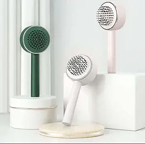 QNEEK 3D Air Cushion Massager Brush, Anti Static Detangling Air Cushion Bristle Combs Hairbrush, Long Handle Airbag Massager Brush for Cleaning Tangled Hair and Broken Wair