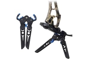 BOXWIZARD Compoundbogen Ständer Klappbar Tragbare Bogenständer Kick Archery Bow Feet Faltbare Gummibogenstütze Bogenglieder Outdoor Bogenschießen