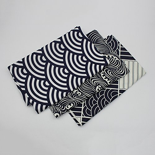 Blue Vessel 3 pcs Handcraft DIY Tuch 50 * 40 cm Baumwolle Handgefertigte Nähen Stoff Schwarz Weiß Streifen Tuch For Kinds of Sewing Techniques Baby Clothes - 7