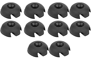 MAGT Deck Line Guide Guida Linea di Coperta, 10 Pezzi Diametro da 3 cm Round in Plastica per Kayak (Nero)
