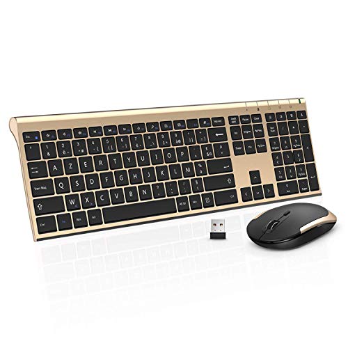 Jelly Comb Ensemble Clavier Souris sans Fil Clavier AZERTY de Format Standard Rechargeable Ultra-Min Jelly Comb Ensemble Clavier Souris sans Fil Clavier AZERTY de Format Standard Rechargeable Ultra-Min